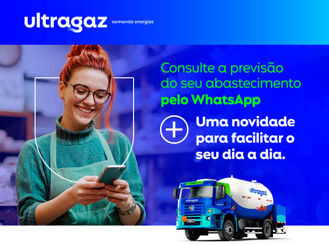 Abastecimento de GLP a Granel via WhatsApp da Ultragaz
